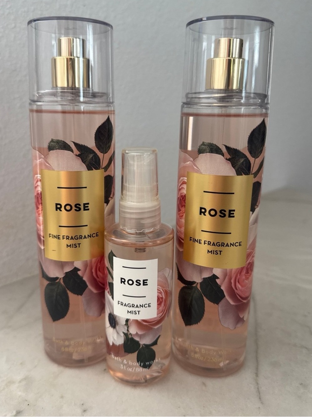 Bath & Body Works BBW Rose set fine fragrance mist body spray new